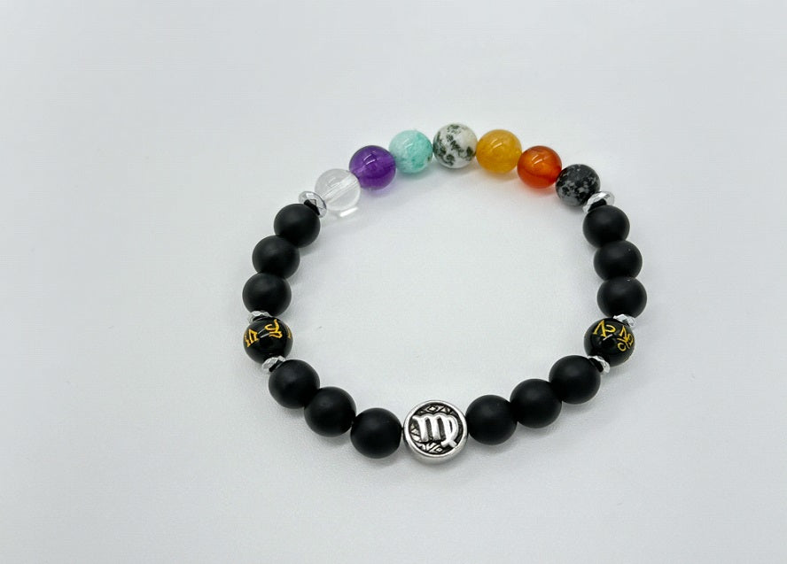 Virgo Chakra Bracelet (Matte Onyx)