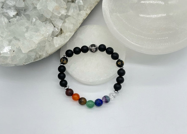 Taurus Chakra Bracelet (Matte Onyx)