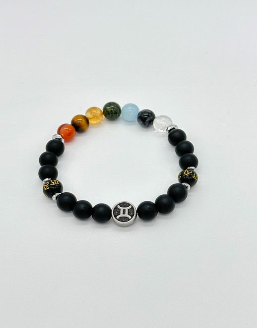 Gemini Chakra Bracelet (Matte Onyx)