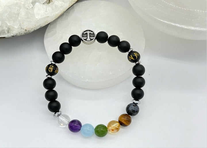 Libra Chakra Bracelet (Matte Onyx)