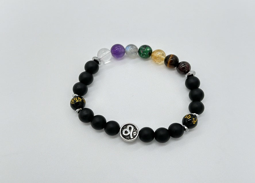 Leo Chakra Bracelet (Matte Onyx)