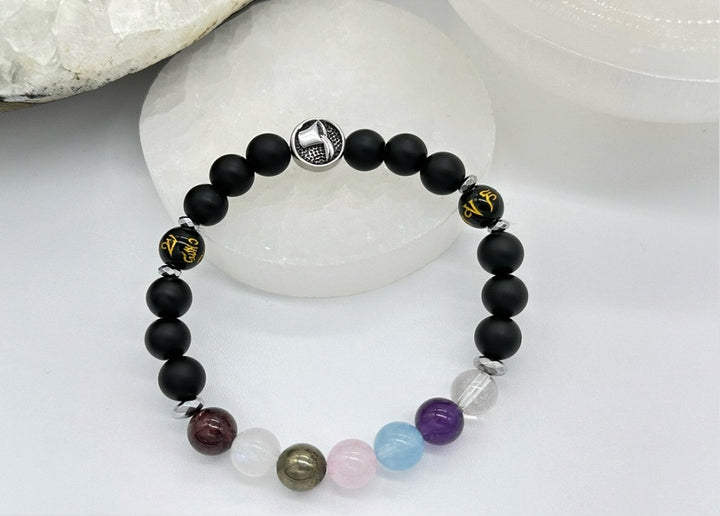 Aquarius Chakra Bracelet (Matte Onyx)