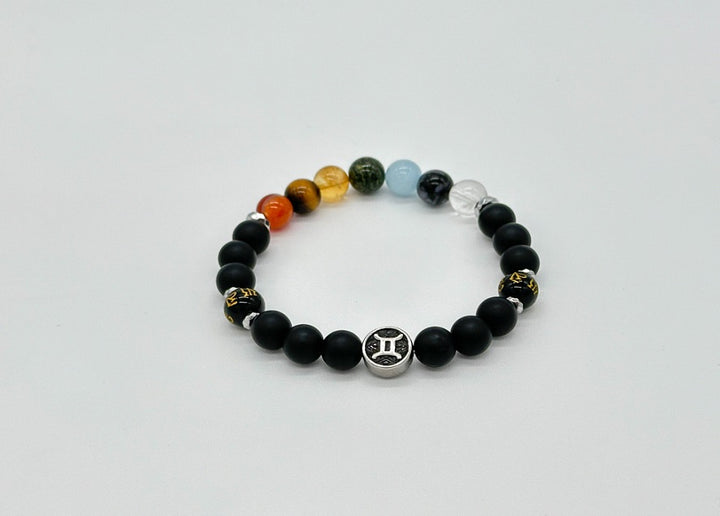 Gemini Chakra Bracelet (Matte Onyx)