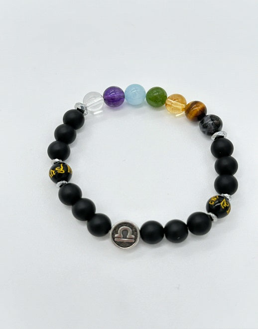 Libra Chakra Bracelet (Matte Onyx)