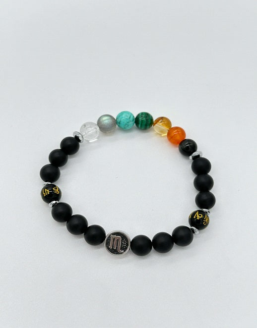 Scorpio Chakra Bracelet (Matte Onyx)