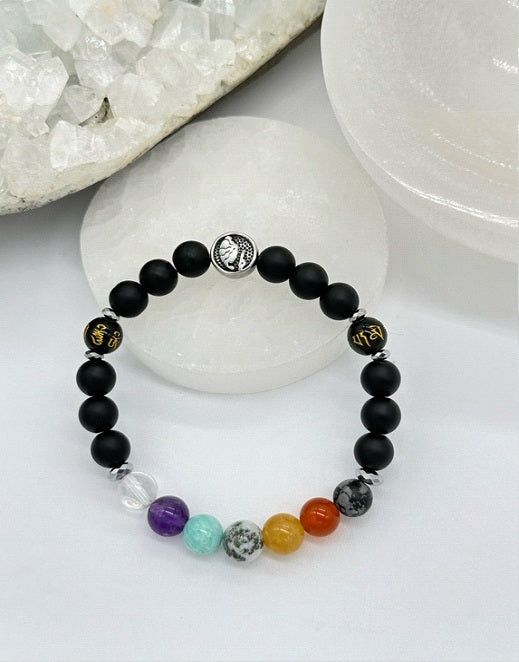 Virgo Chakra Bracelet (Matte Onyx)