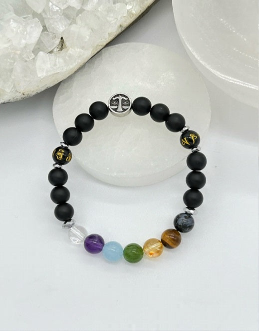 Libra Chakra Bracelet (Matte Onyx)