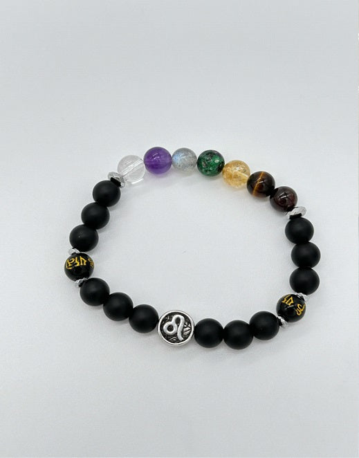 Leo Chakra Bracelet (Matte Onyx)