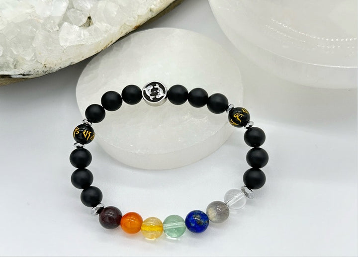 Pisces Chakra Bracelet (Matte Onyx)