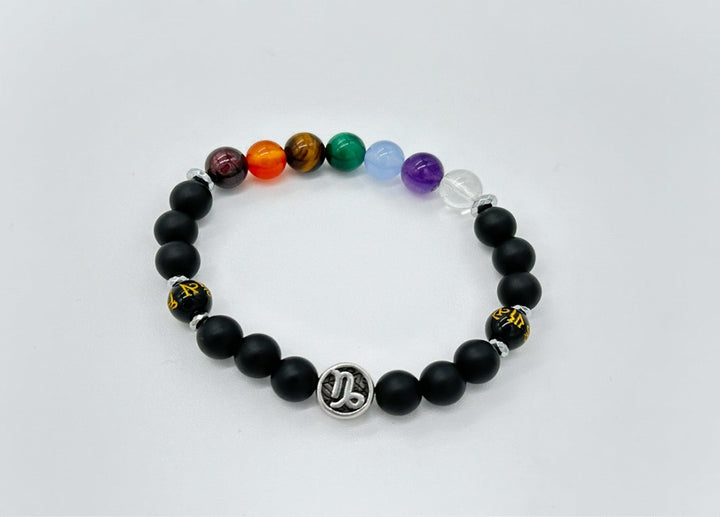 Capricorn Chakra Bracelet (Matte Onyx)