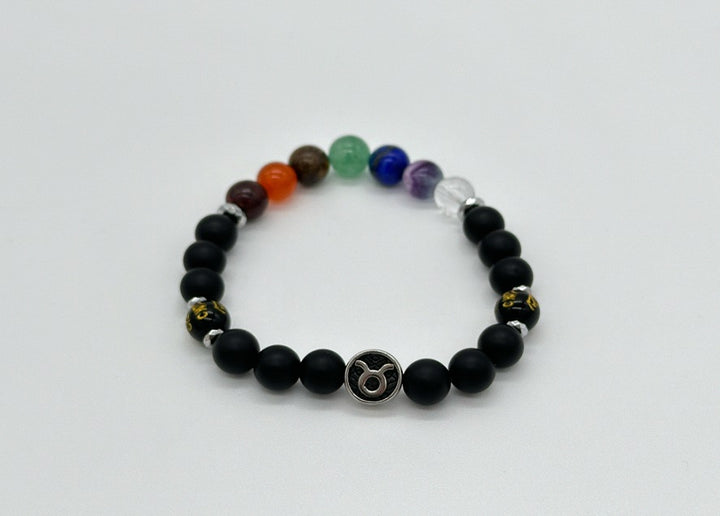 Taurus Chakra Bracelet (Matte Onyx)