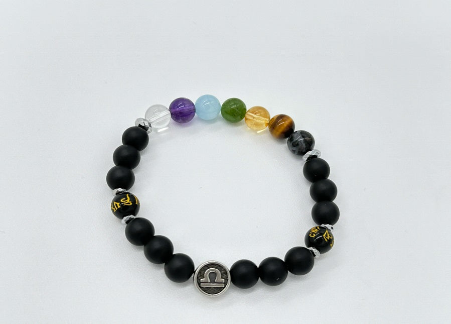 Libra Chakra Bracelet (Matte Onyx)