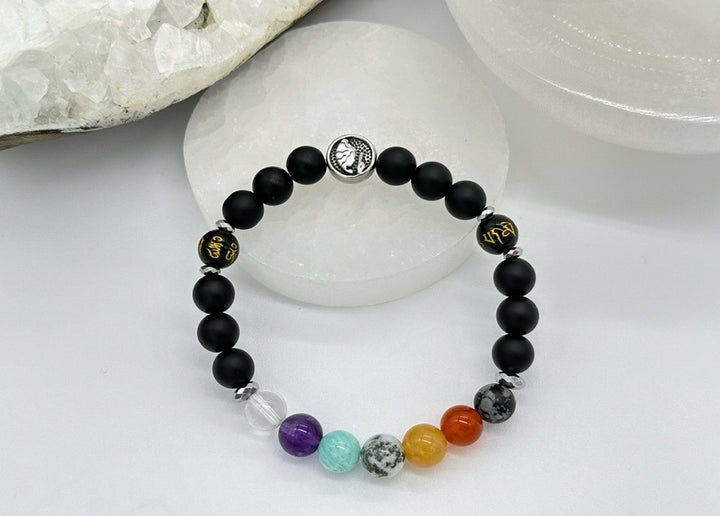 Virgo Chakra Bracelet (Matte Onyx)